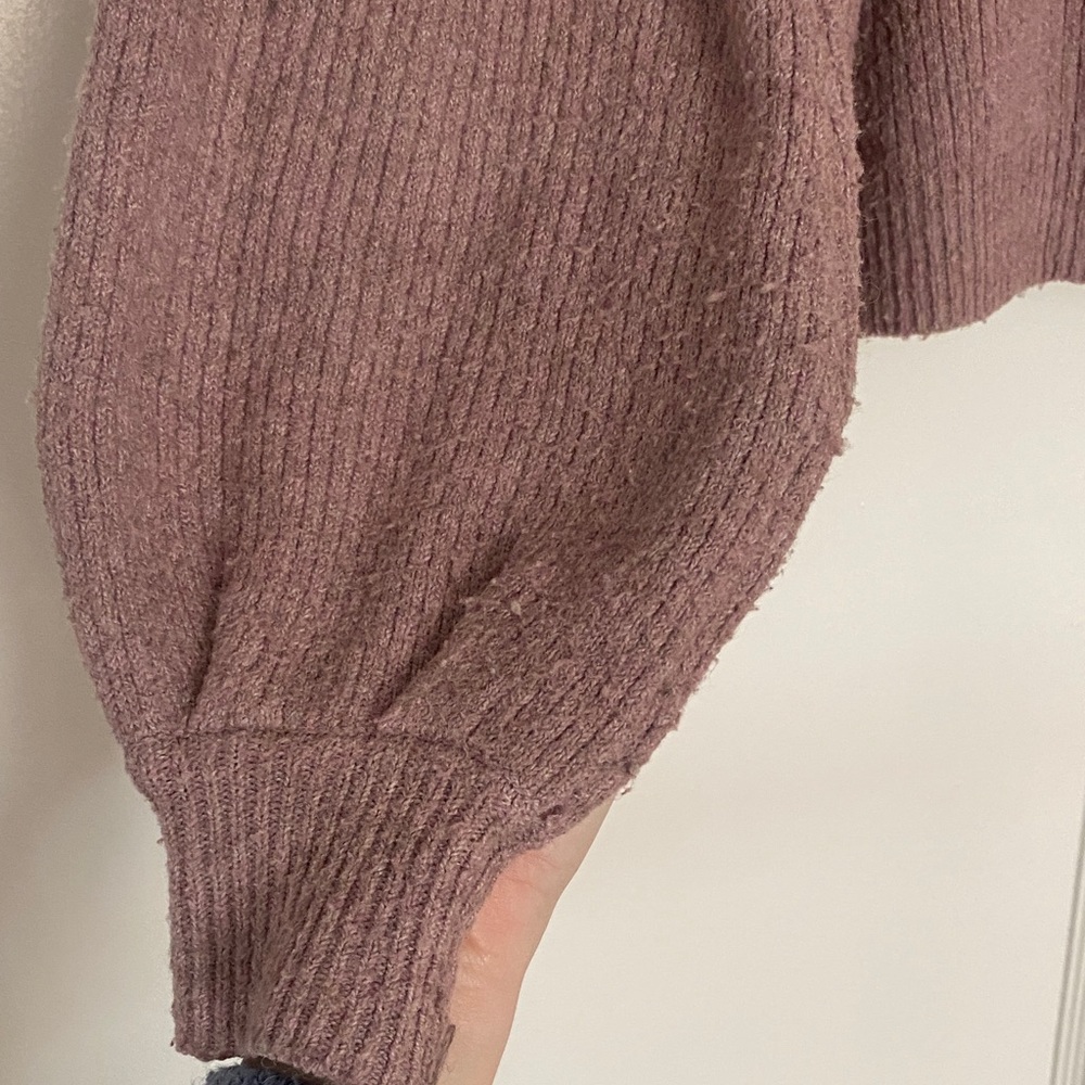 Pink Rose Dusty ROSE Ribbed Mock Neck Sweater - Picture 4 of 6